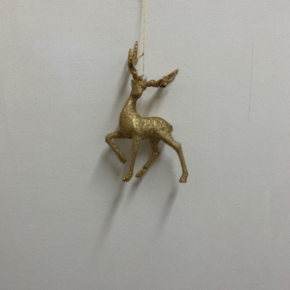 Sparkling Gold Reindeer Christmas Ornament - Picture 4 of 7